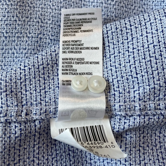 BLACK BROWN 1826 Men's Slim Fit Dress Shirt, Blue, size Large 16-16.5 34/35 - Picture 7 of 7